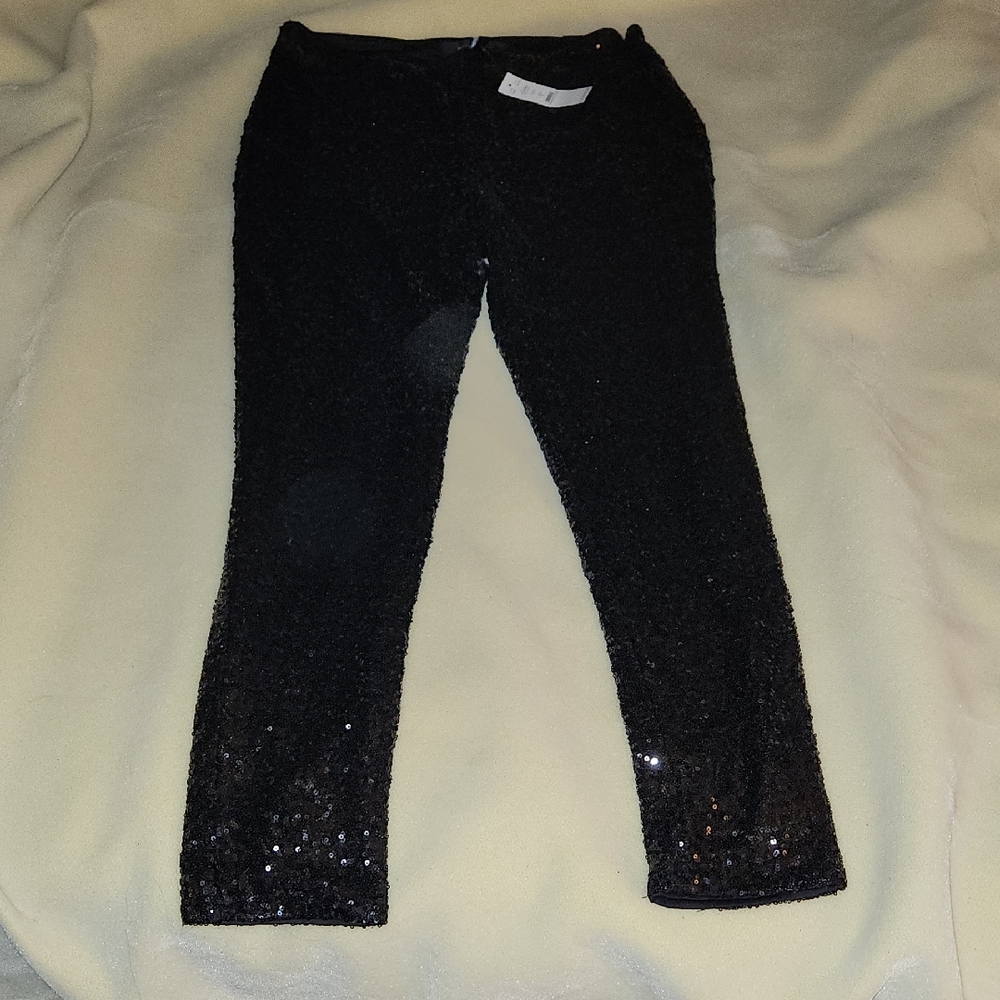 White House Black Market  Sparkly Black Leggings